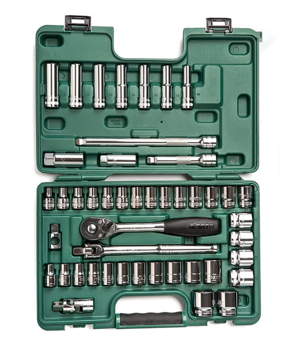 SATA Набор торцевых головок 1/2" 46 предметов 09006 - фото 30065