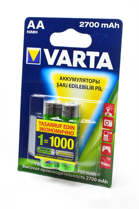 VARTA Аккумулятор 5706 AA 2700мАч BL2 07859 - фото 30408