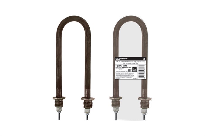 TDM ТЭН-60, А, 12, 2,5кВт, вода (J), 220В, штуцер G1/2, R30, Ф2, нерж. сталь (№5) SQ2512-0015 - фото 30934