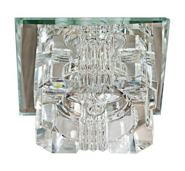 №008/   Feron Светильник встраиваемый с белой LED подсветкой JD61 потолочный JCD9 G9 прозрачный 27839 - фото 31118