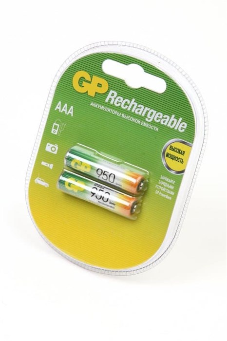 GP Аккумулятор 950mAh GP 95AAAHC-2CR2 HR03 BL2 11317 - фото 31651