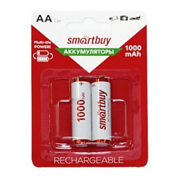 NiMh Smartbuy Аккумулятор  R06 AA 1000mAh 2шт в блистере цена за шт 4690626040823 - фото 31677