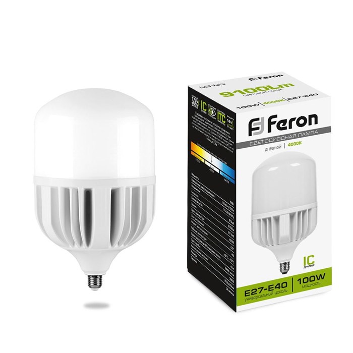 FERON Лампа LED 100W 4000K 230V Е27-E40 T140 LB-65 38219 - фото 32391