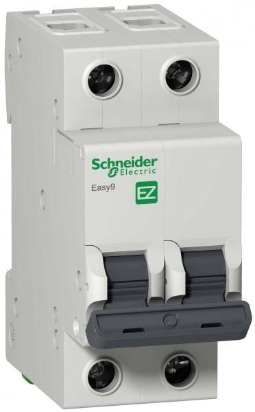 Schneider Electric Выключатель автоматический модульный 2п C 50А 4.5кА EASY 9 EZ9F34250 - фото 33093