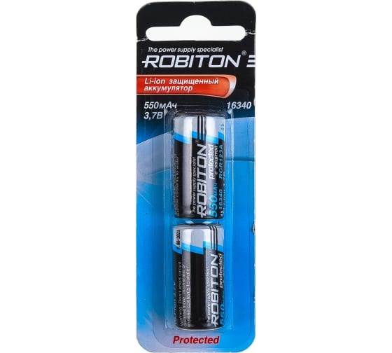 ROBITON Аккумулятор  123A 16340 550mAh 3.0V с защитной платой zCOvKqSxjfRKoULIAHwe02 - фото 33334