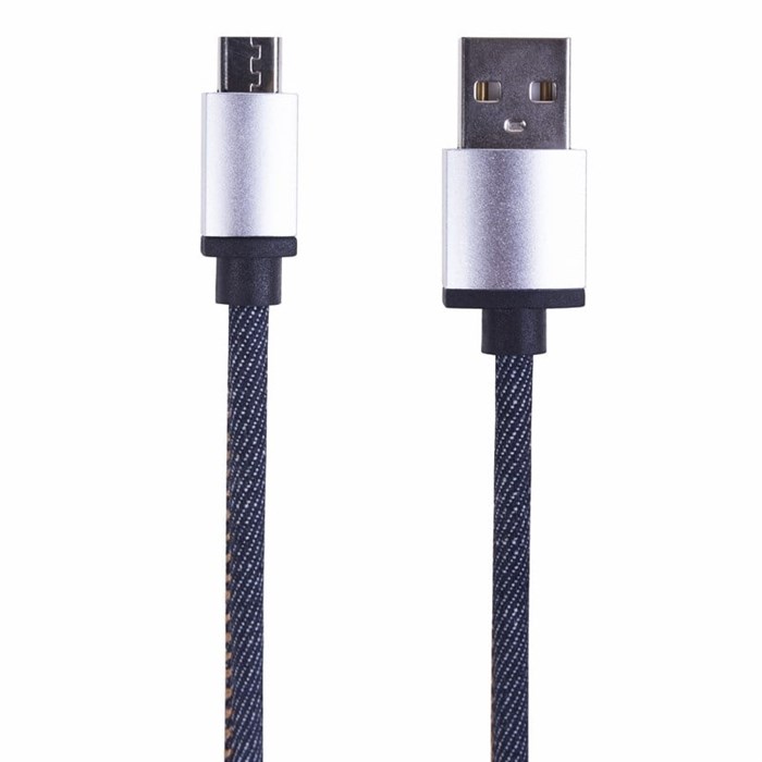 Rexant Usb кабель microusb, шнур в джинсовой оплетке 18-4242 - фото 34510