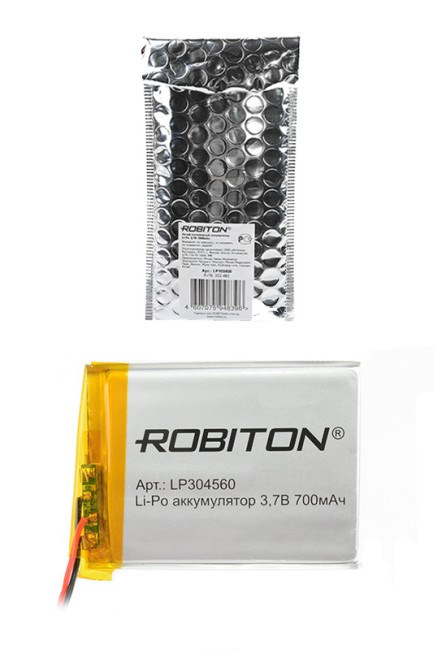 ROBITON Аккумулятор LP304560 3.7В 700мАч PK1 843-332 - фото 34517