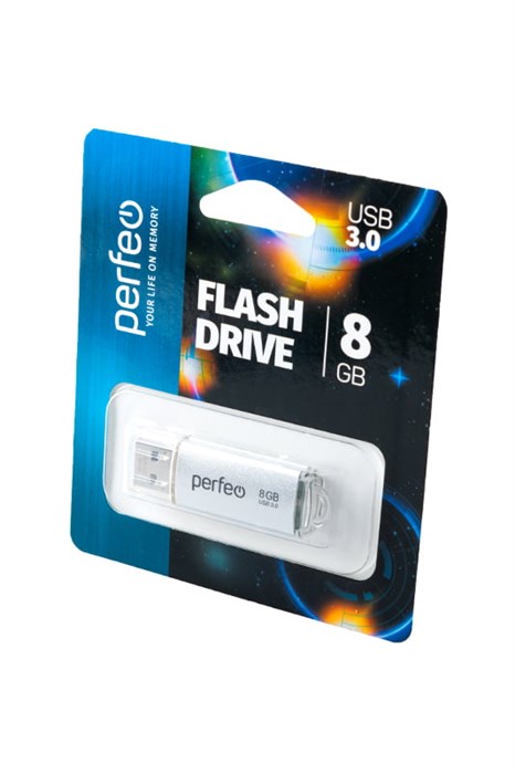 PERFEO Носитель информации USB 3.0 8GB C14 серебряный BL1 18482 - фото 34998