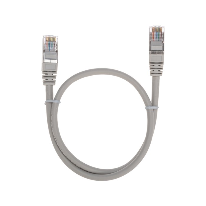 REXANT Патч-корд F/UTP, CAT 5e, RJ45-RJ45, 26AWG, LSZH, серый, 0,5м 02-0110-05 - фото 35267