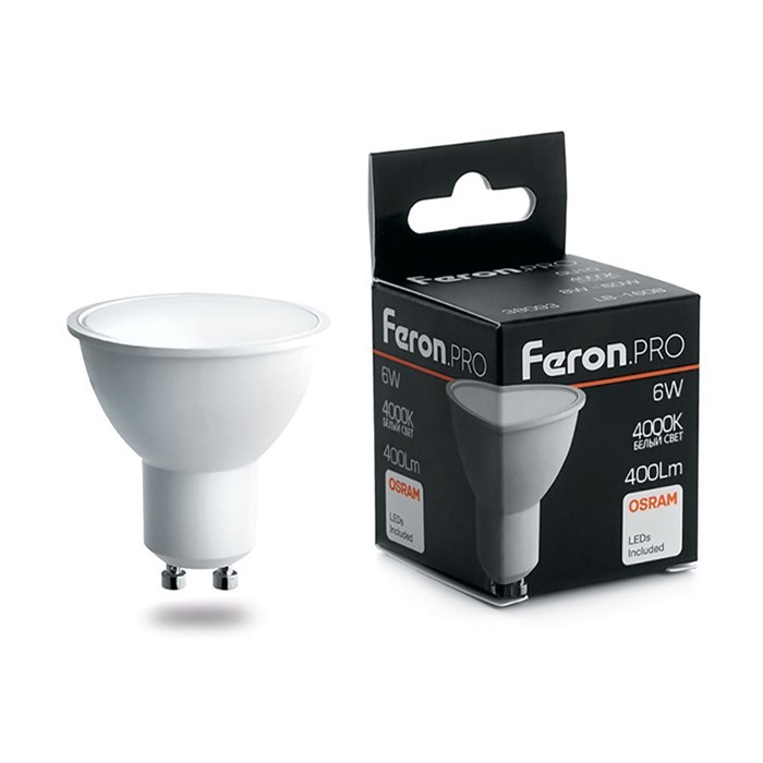 Feron.PRO Лампа светодиодная LB-1606 G10 6W 4000K OSRAM LED 38087 - фото 37329