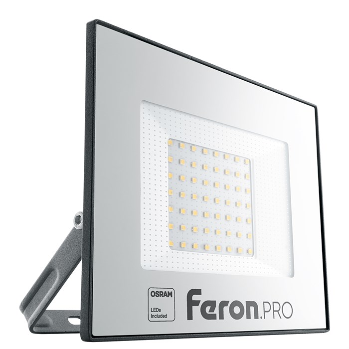 Feron Прожектор светодиодный 50W 6400K IP65 AC175-265V/50Hz, черный, LL-1000 41540 - фото 37523