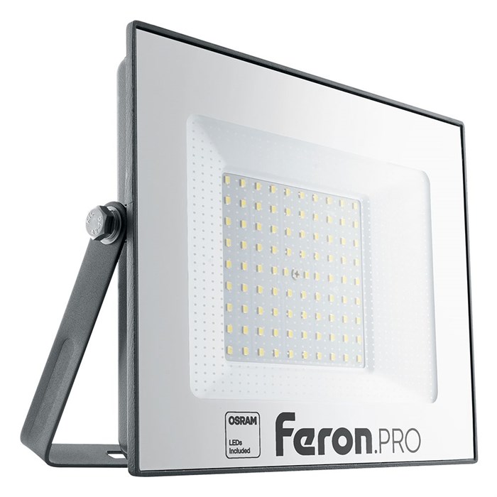 Feron.PRO(OSRAM) прожектор 100W 6400K черный IP65 AC175-265V/50Hz LL-1000 41541 - фото 37529