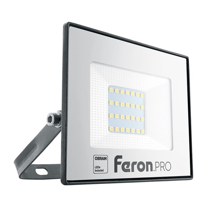 FERON прожектор 30W 6400K черный IP65 AC175-265V/50Hz LL-1000 41539 - фото 37786