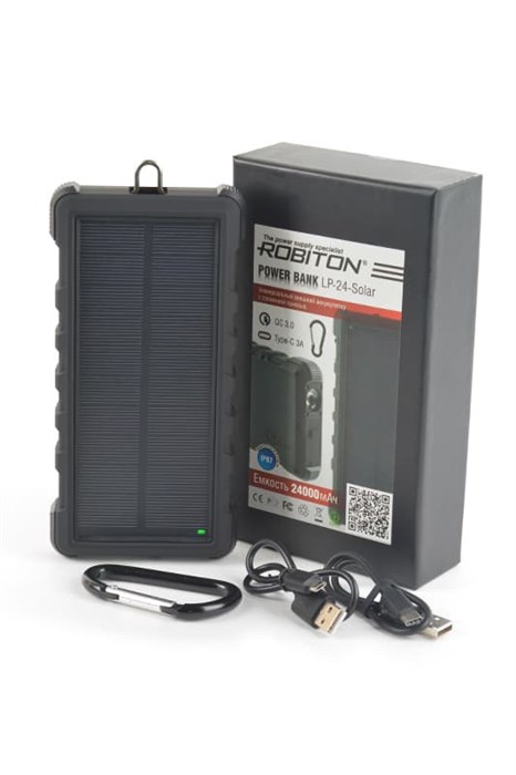 ROBITON Универсальный внешний аккумулятор POWER BANK LP-24-Solar Type-C 24000мАч 15205 - фото 37843