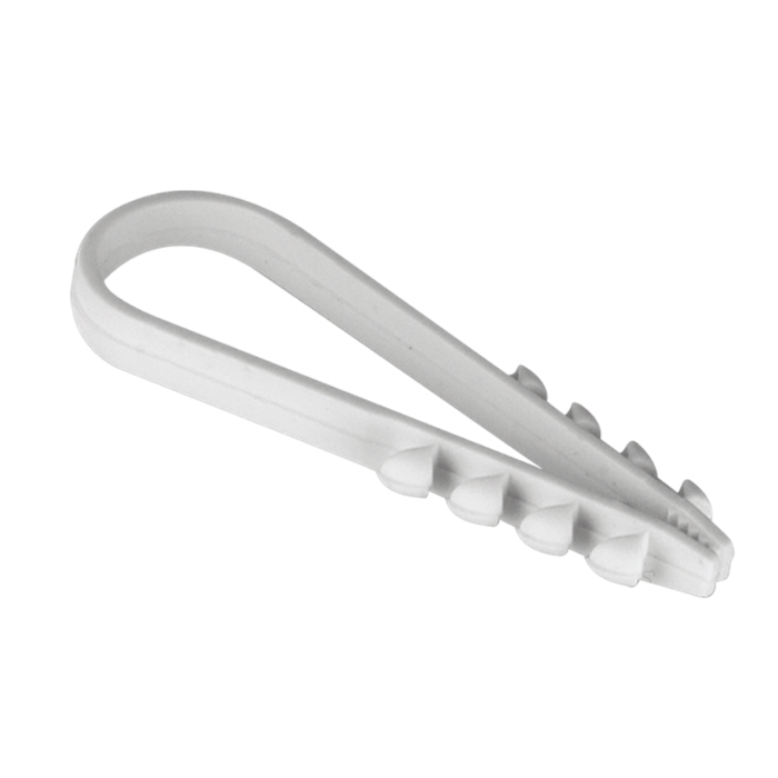 Дюбель-хомут для круглого кабеля (5-10мм) белый (100шт.) plc-ncs-5x10w - фото 38245