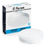 FERON Лампа cветодиодная, (12W) 230V GX53 6400K, LB-453 25868 - фото 40697