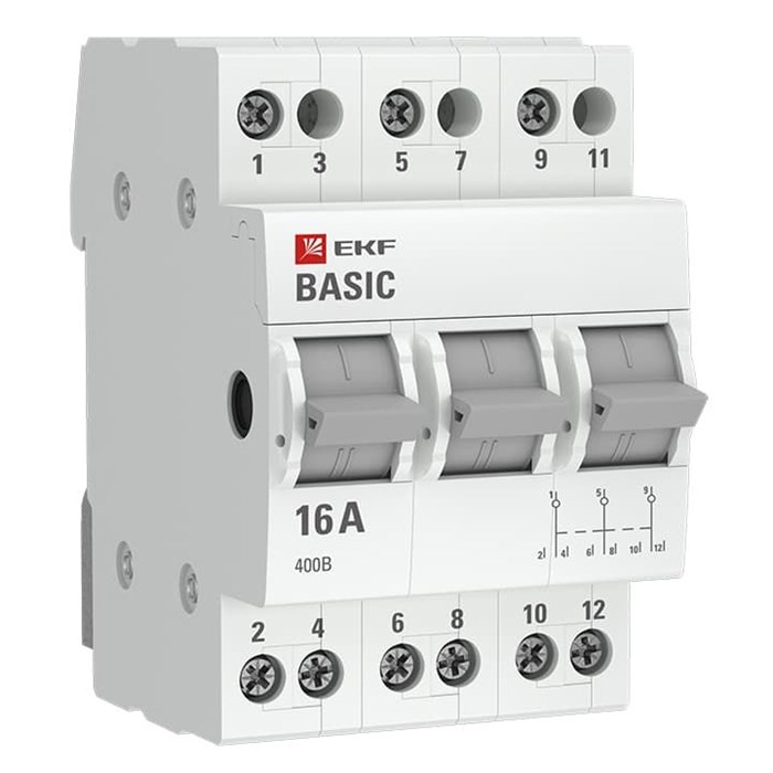 EKF Basic Переключатель трехпозиционный 3п 63А tps-3-63 - фото 40821