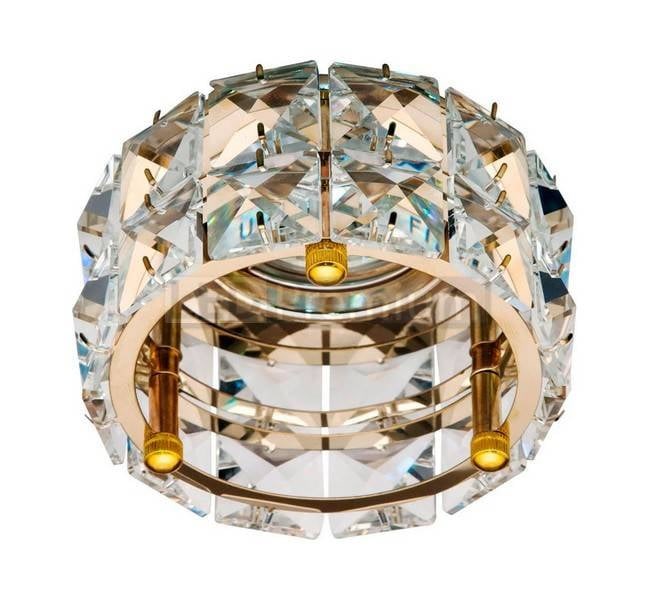 №119  /Feron Светильник встраиваемый CD4527 потолочный MR16 G5.3 прозрачно-золотистый 28195 - фото 41027
