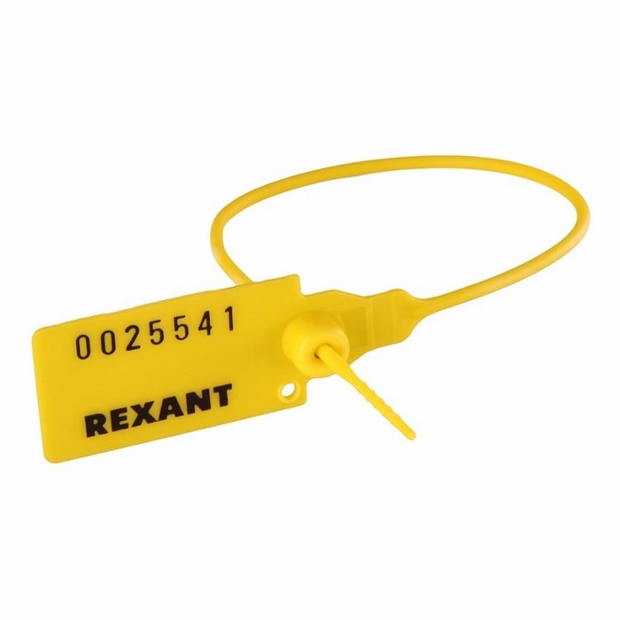 REXANT Пломба пластиковая номерная 220 мм желтая 07-6112 - фото 41838