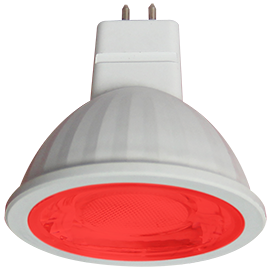 Ecola Лампа светодиодная MR16 LED color  9,0W  220V GU5.3 Red Красный (насыщенный цвет) прозрачная 47x50  [M2CR90ELT] M2CR90ELT - фото 42783