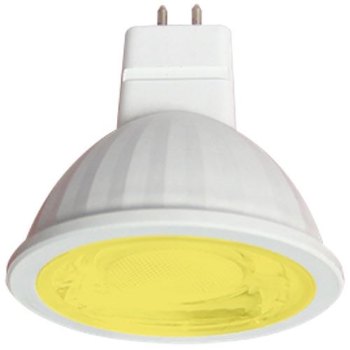 Ecola Лампа светодиодная MR16   LED color  9,0W  220V GU5.3 Yellow Желтый (насыщенный цвет) прозрачная 47х50  [M2CY90ELT] M2CY90ELT - фото 42784