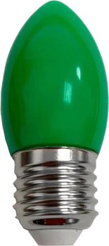 Ecola Лампа светодиодная candle LED color  2,0W 220V E27 Green свеча Зеленая матовая кол C7TG20ELY - фото 42796