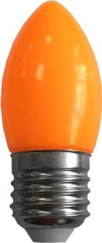 Ecola Лампа светодиодная candle   LED color  2,0W 220V E27 Orange свеча Оранжевая матовая C7TY20ELY - фото 42804