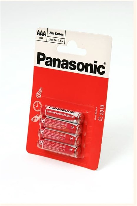 Panasonic Элемент питания Zinc Carbon R03RZ/4BP R03 BL4 06740 - фото 43476