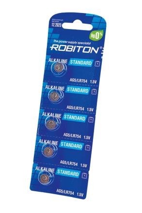 Robiton Элемент питания STANDARD R-AG7-0-BL5 (0% Hg) AG7 LR926 399 LR57 BL5 16954 - фото 43834