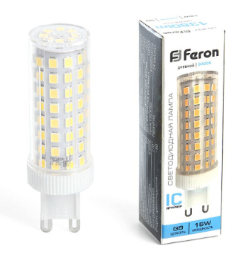 Feron Лампа светодиодная LB-437 G9 15W 230V 6400K 38214 - фото 43944