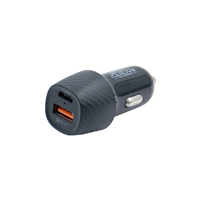 CARLIVE Зарядное устройство в авто USB+PD 30W CR35 черный цвет МРМ S303 - фото 44788