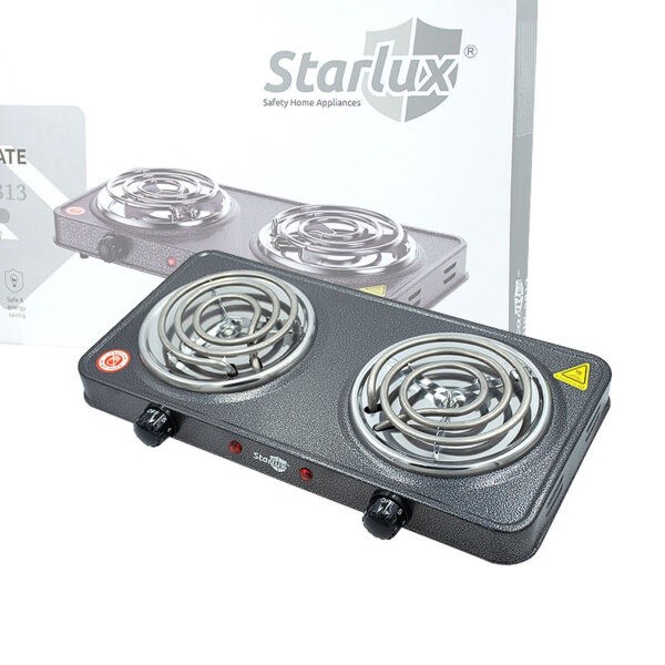 StarLux Плитка электрическая 2-комфорочная спираль 2,0 кВт SHP-5813 цвет антик SHP-5813 - фото 45664