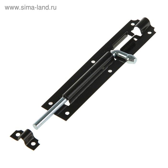 Задвижка дверная ЗД 006, 150 мм, черная 2584203 - фото 45910
