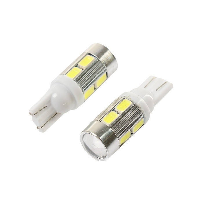 CARTAGE Светодиодная лампа для автомобиля, T10 5W5, 12 В, 10 SMD-5630, набор 2 шт 2612657 - фото 45912