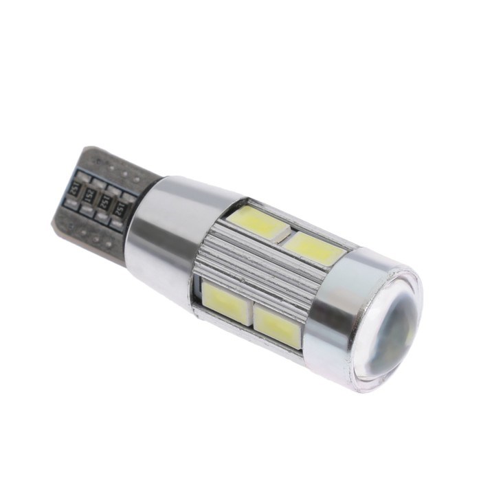 Cartage Автомобильная лампа, светодиодная, T10, 12 В, 10 SMD, линза 4449981 - фото 45943