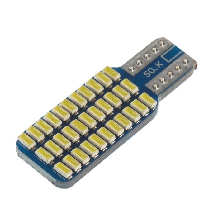 TORSO Автолампа светодиодная, T10 W5W, 12 В, 10 Вт, 33 LED, свет белый 4777396 - фото 45949
