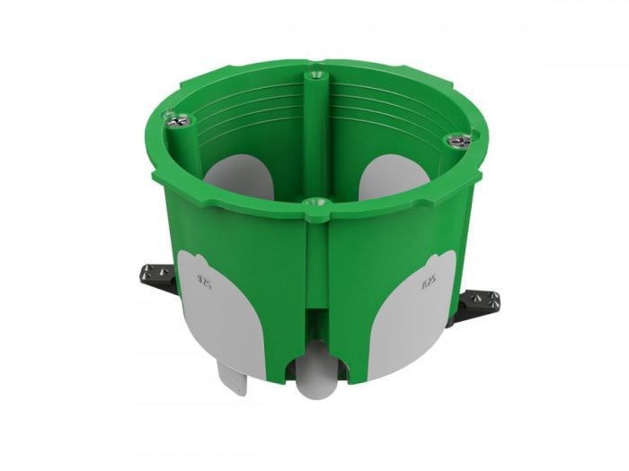 GREENEL PRO Подрозетник двухкомпонентный, D68x55, IP30, ЗЕЛЕНЫЙ (100шт) GE40421-R - фото 46108