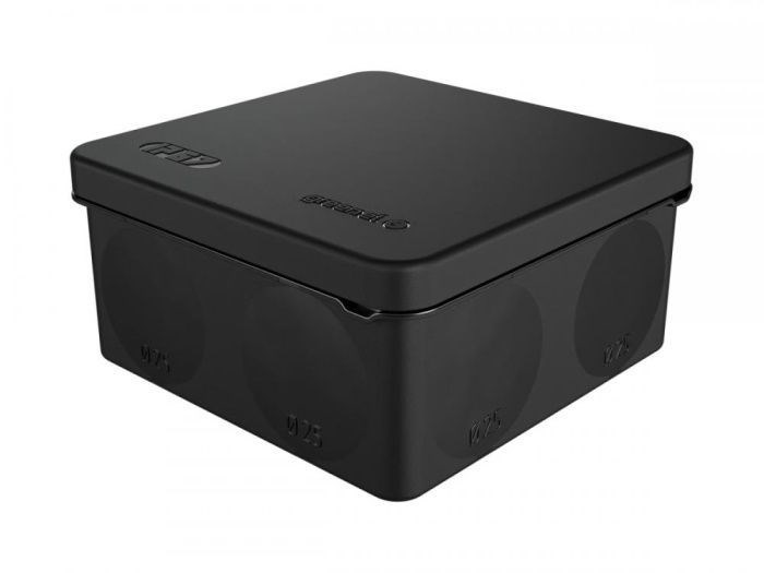 GREENEL PRO Коробка распр. о/п безгалогенная (HF) атмосферостойкая 80х80х40, IP67, черный (60 шт.) GE42435-05 - фото 46113