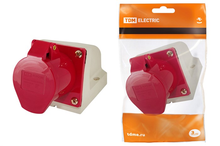 TDM Розетка 115 стационарная 3Р+РЕ+N 16А 380В IP44 SQ0602-0003 - фото 46142