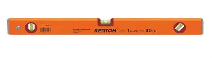 КРАТОН Уровень №11 строительный магнитный LVL-40М 2 02 04 006 - фото 46292
