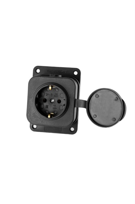 DYNEL Розетка одинарная каучук 2P+PE 230V 16А IP54 DY-01-01-006 - фото 46448