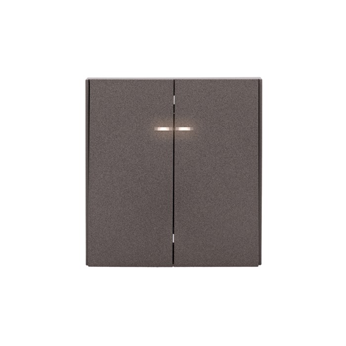 KRANZ Выключатель STRONG 2 кл с подсветкой 10А с/у графит KR-78-0714-6 - фото 46775