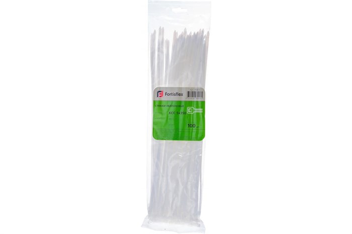 Fortisflex Стяжка нейлоновая КСС 5х350(б) 49405 - фото 46834
