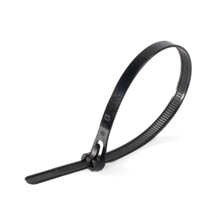 Fortisflex Стяжки нейлоновые разъёмные КСР 7,5*300 (ч) (100шт.) 80146 - фото 46859