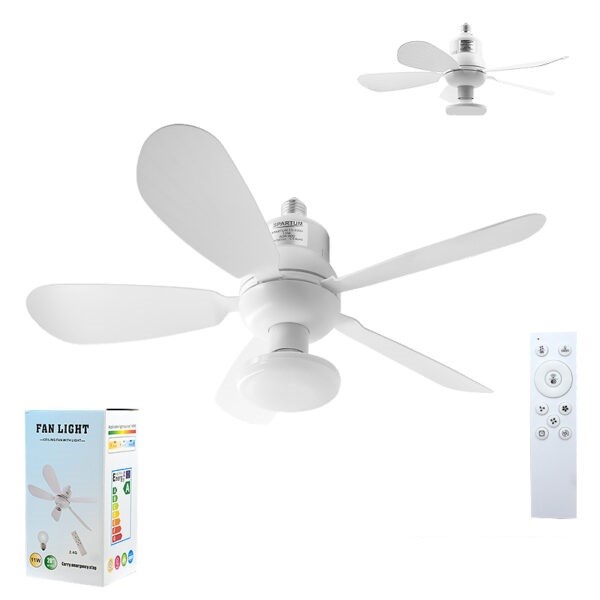 FAN LIGHT Лампа с Вентилятором 11W 3000K-6000K цоколь Е27 с пультом управления 11-0303 - фото 46988