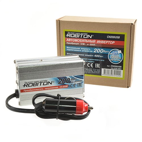 ROBITON Инвертор 12V-220V CN200USB 200W 17503 - фото 47178