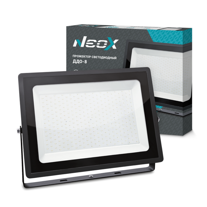 NEOX Прожектор светодиодный ДДО-8 300Вт 230В 6500К 30000Лм 100лм/Вт IP65 черный 4690612038186 - фото 47218
