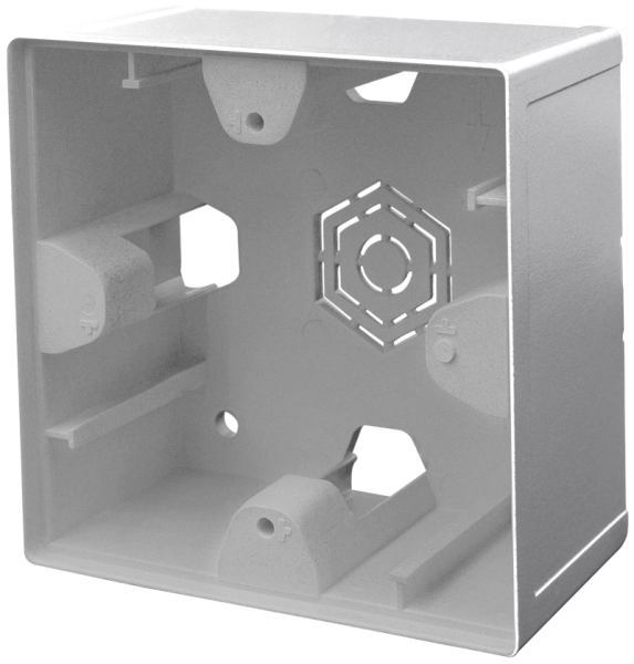 NE-AD Коробка для накладного монтажа, Aras, Серебро 93-22-95 - фото 47297