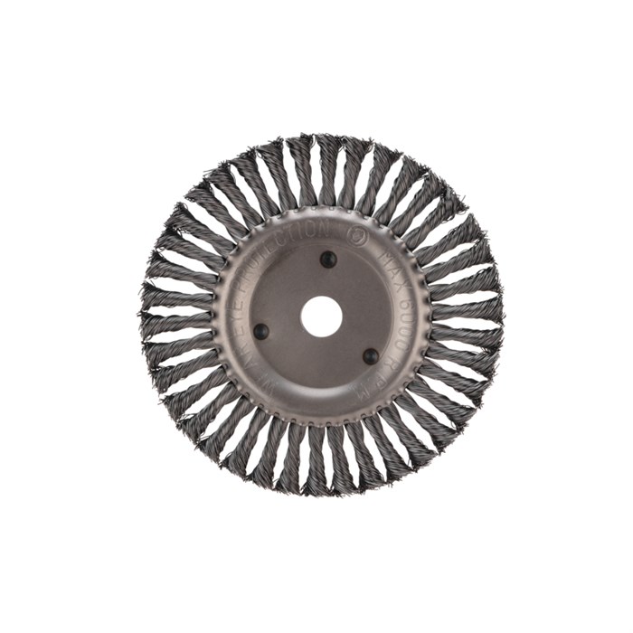 KRANZ Щетка дисковая для УШМ, крученая стальная проволока, 200мм, отв. 22,23мм KR-91-1247 - фото 47324