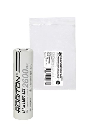 ROBITON Аккумулятор LI186NP2600LT 35А (INR18650-P26A) низкотемпературный без защиты PK1 17652